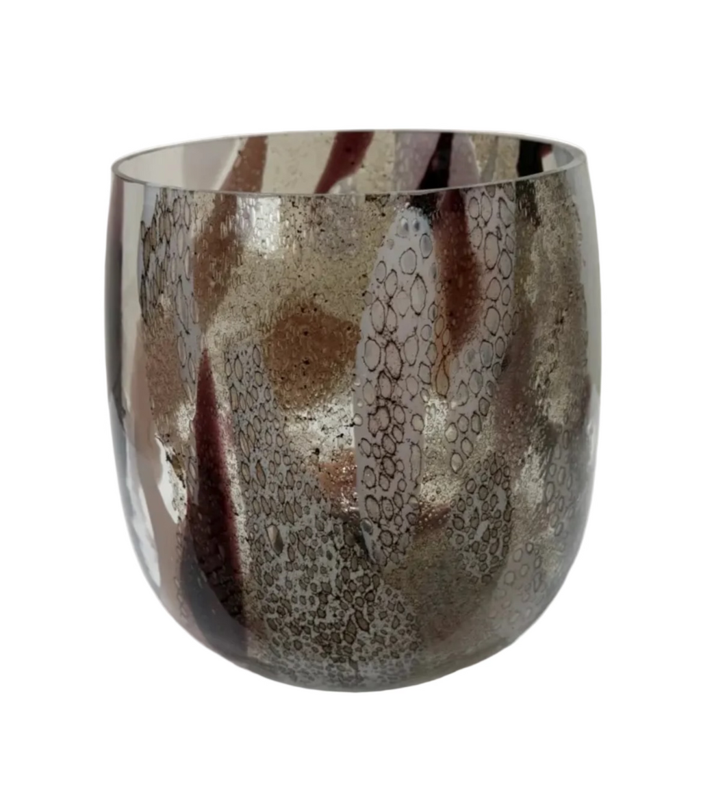 Sandy Glass Candle Holder Large