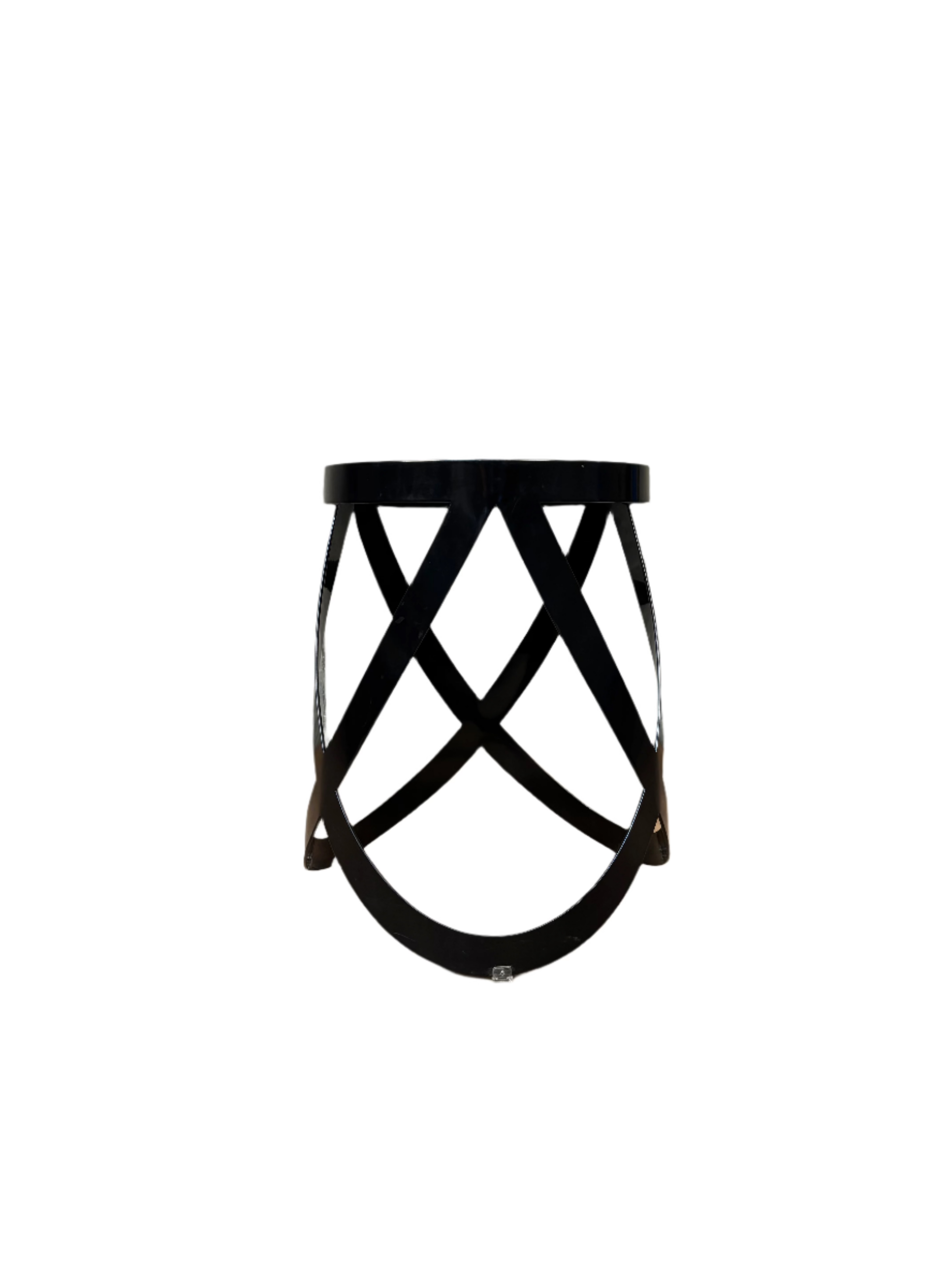 Black Metal Ribbon Stool by Cappellini