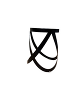 Black Metal Ribbon Stool by Cappellini