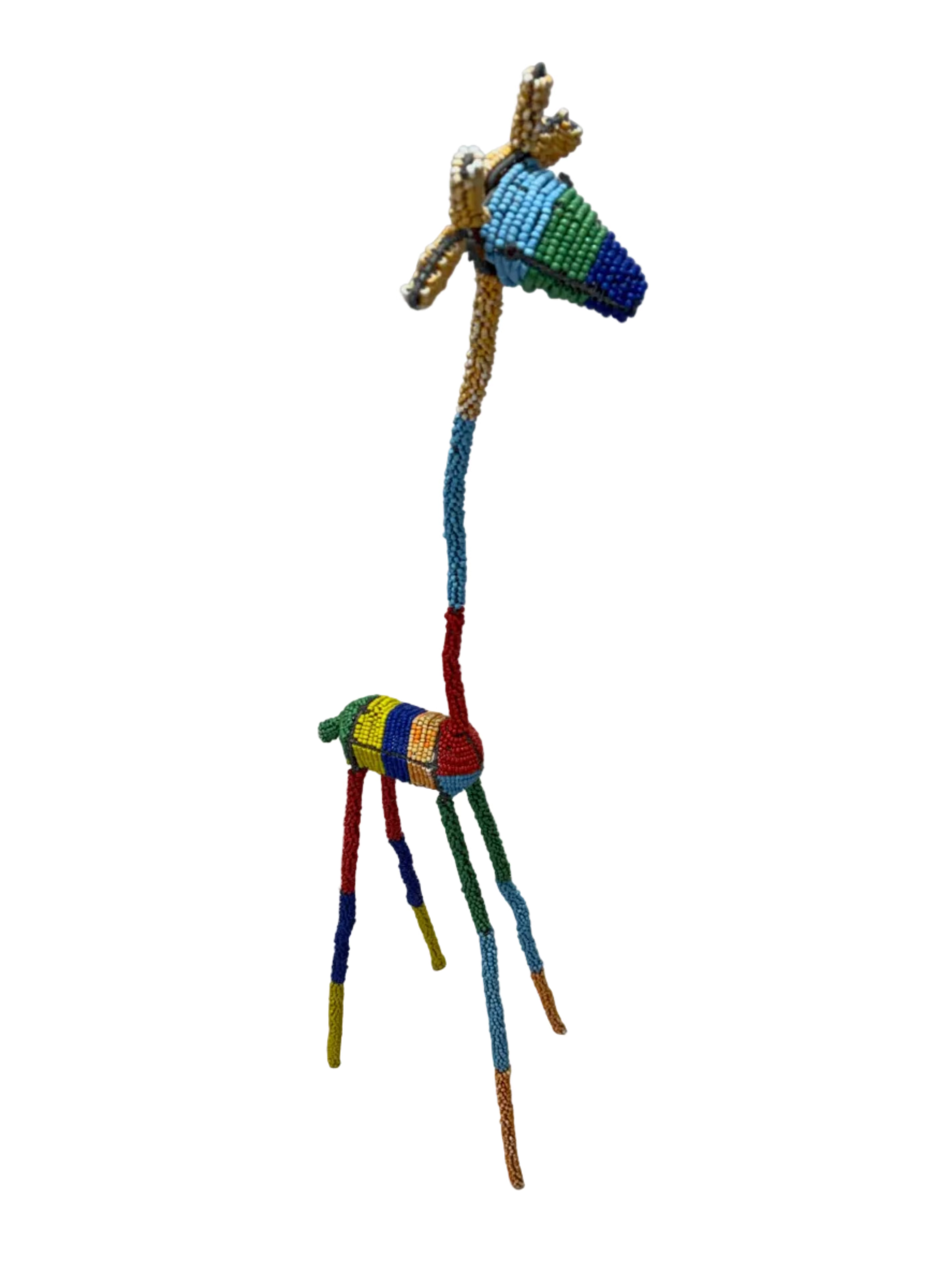 African Beaded Wire Girrafe