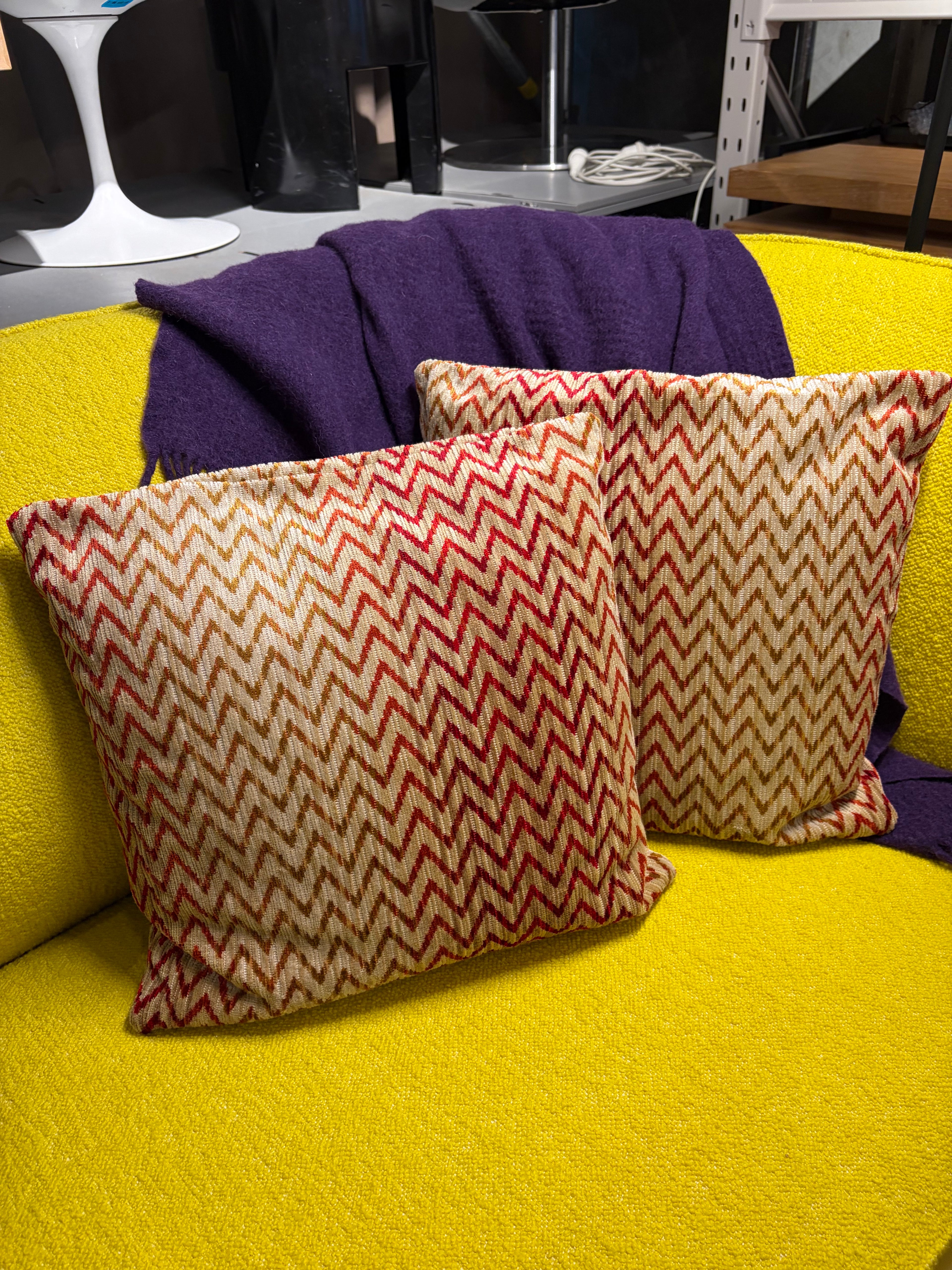 Colefax and Fowler Jerome Red Throw Cushion