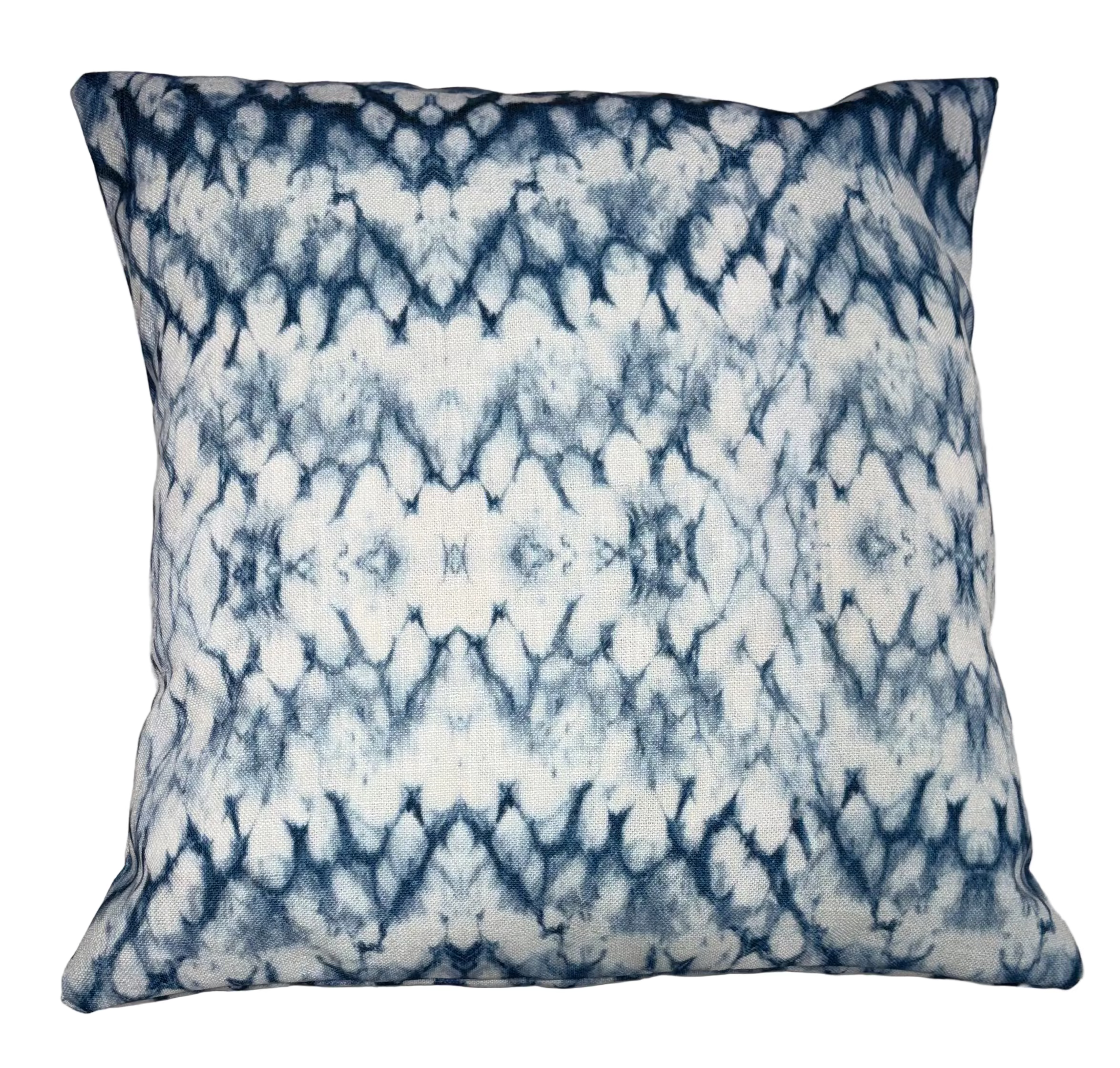 Blue Shibori style Throw Cushion