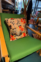 Planet Vintage Japanese Abstract Floral Cushion