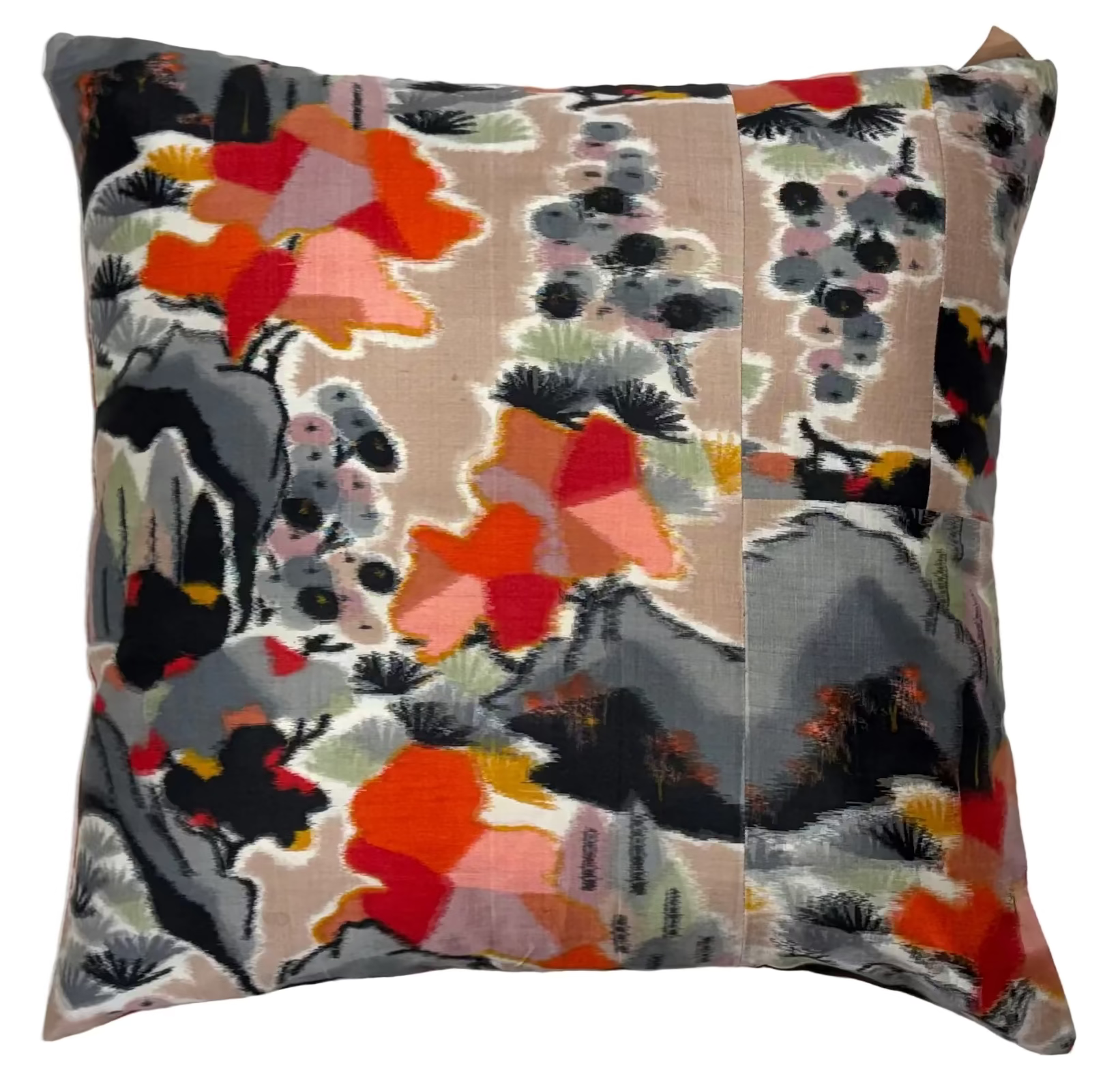 Planet Vintage Japanese Abstract Floral Cushion