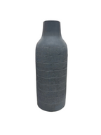 Textured Charcoal Ceramic Vessel
