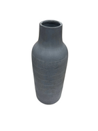 Textured Charcoal Ceramic Vessel
