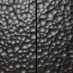 Black Wooden Cabinet with Honeycomb Textured Doors