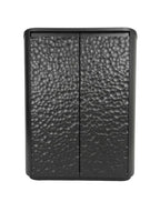 Black Wooden Cabinet with Honeycomb Textured Doors