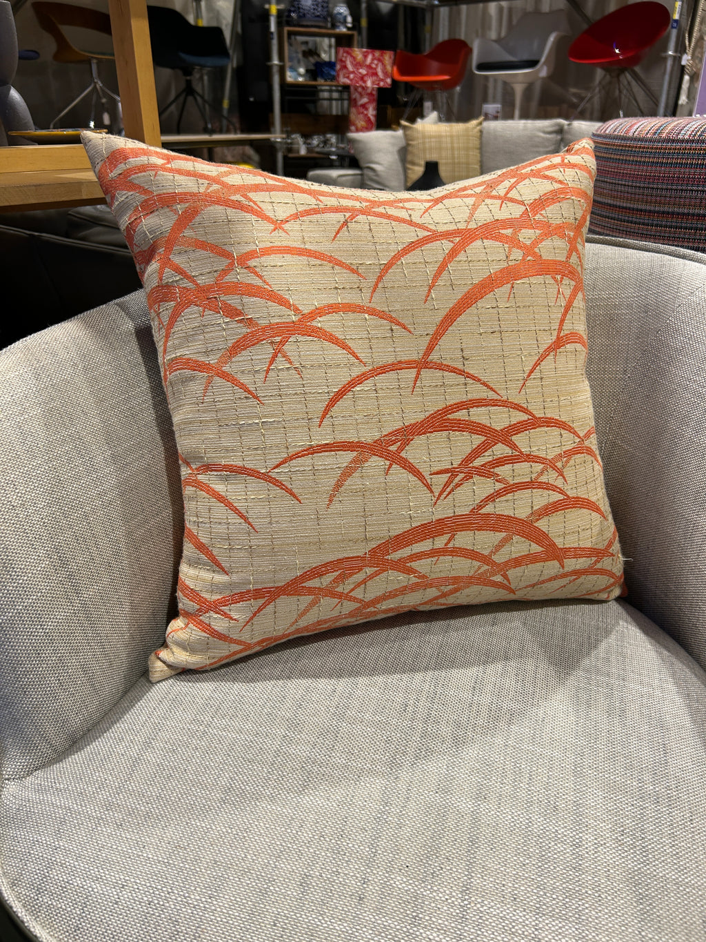 Botanical Arc Jacquard Decorative Cushion