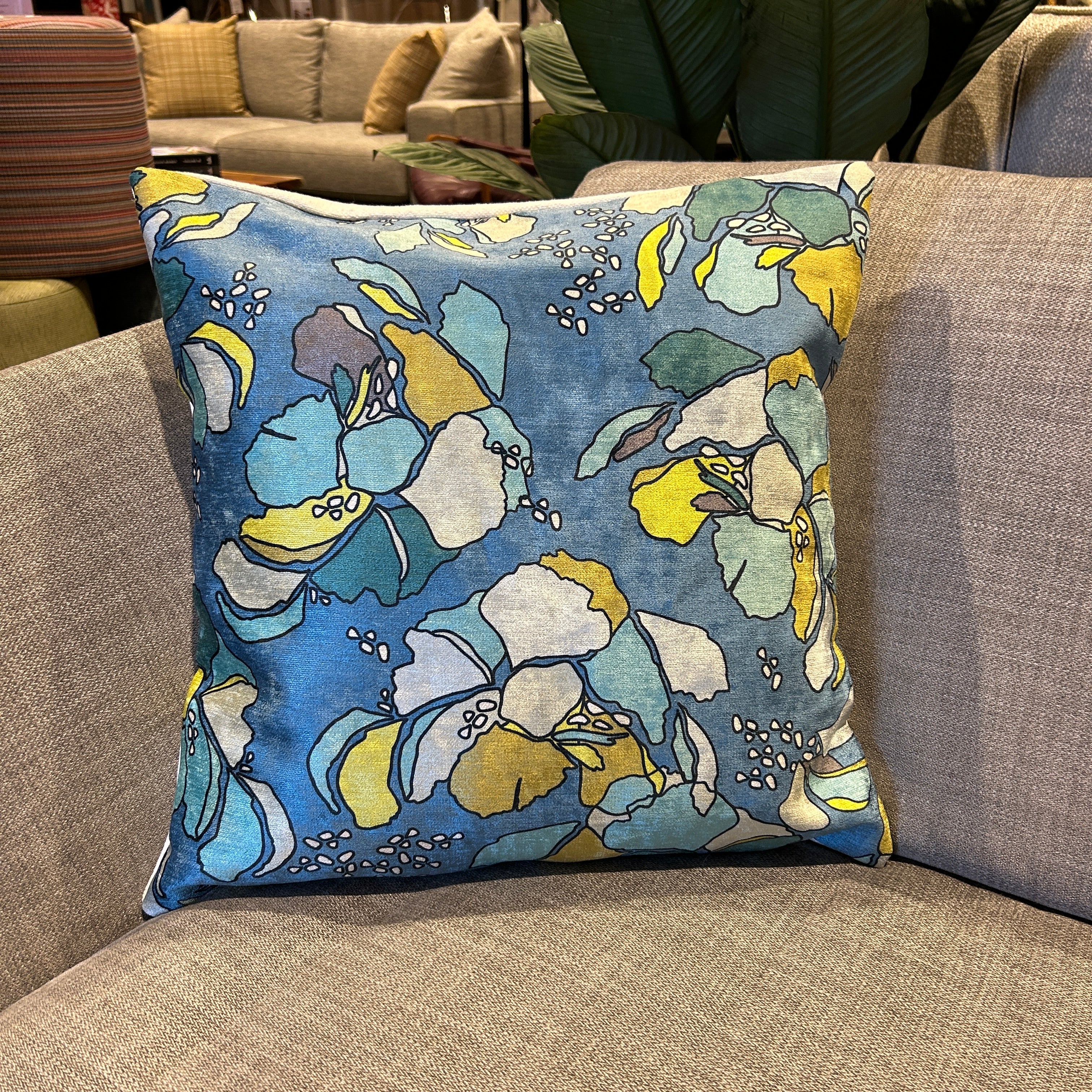 Velvet Floral Cushion