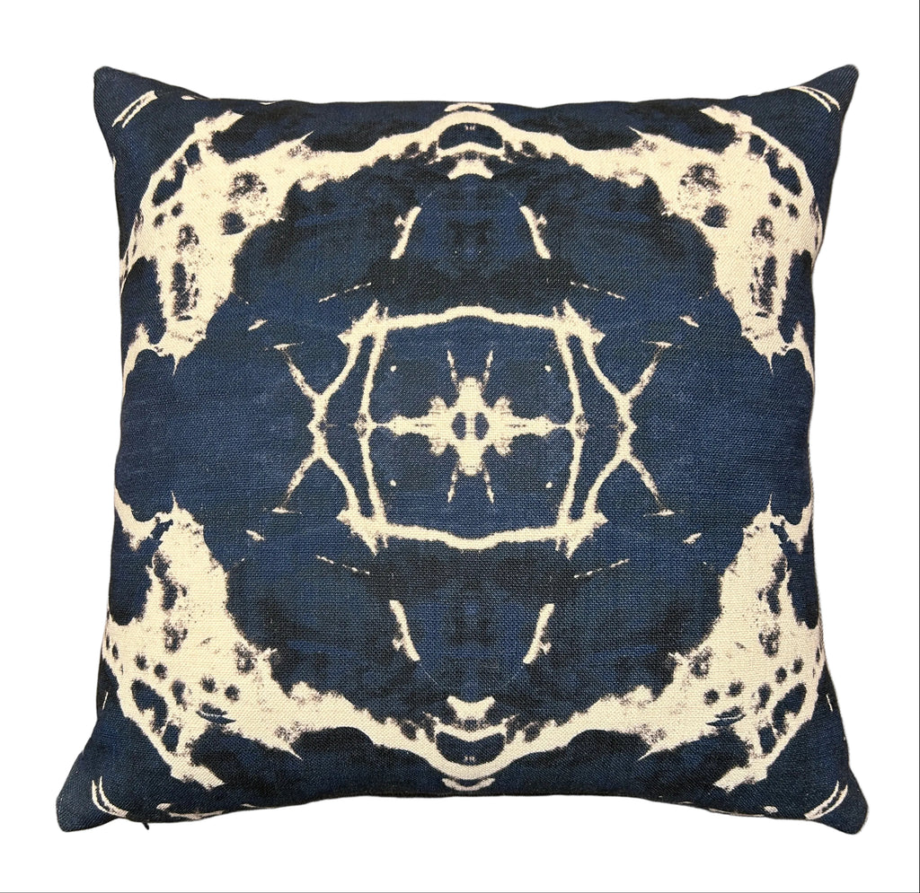 Indigo Kaleidoscope Cushion