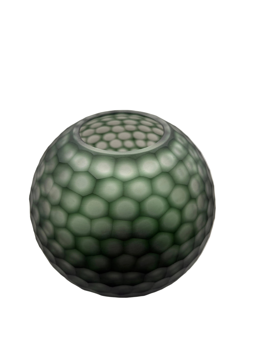 Adamaris Green Glass Globe Vase