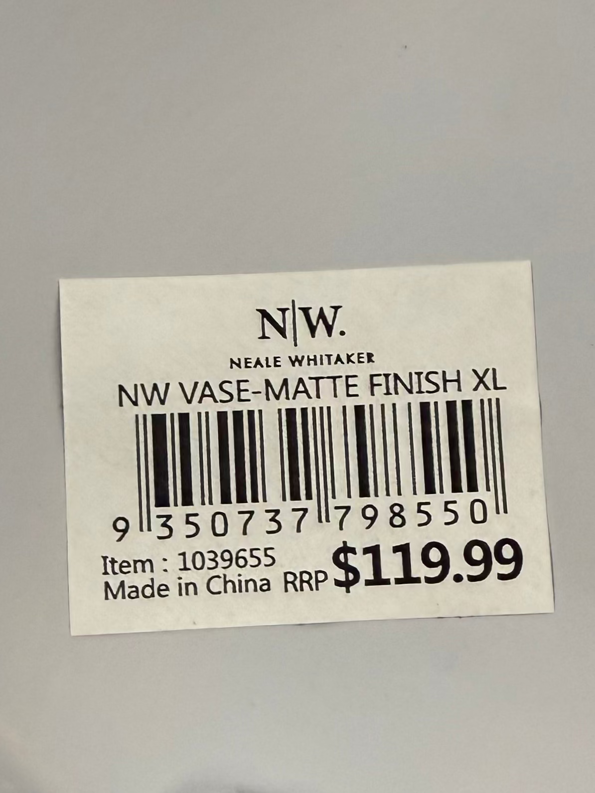 Neale Whitaker Matte Finish Vase