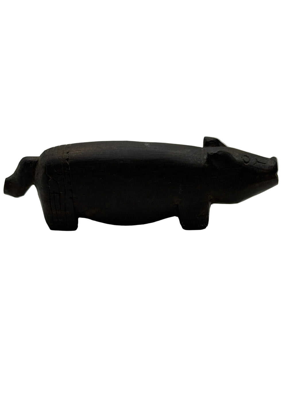 Rustic Carved Timber Pig