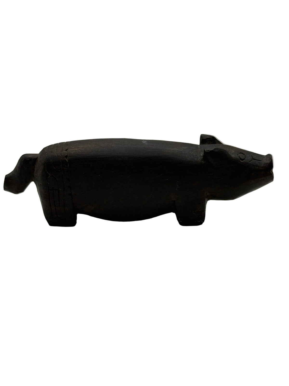 Rustic Carved Timber Pig