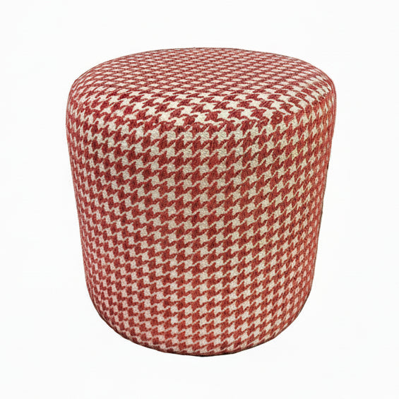 Houndstooth Ottoman Stool