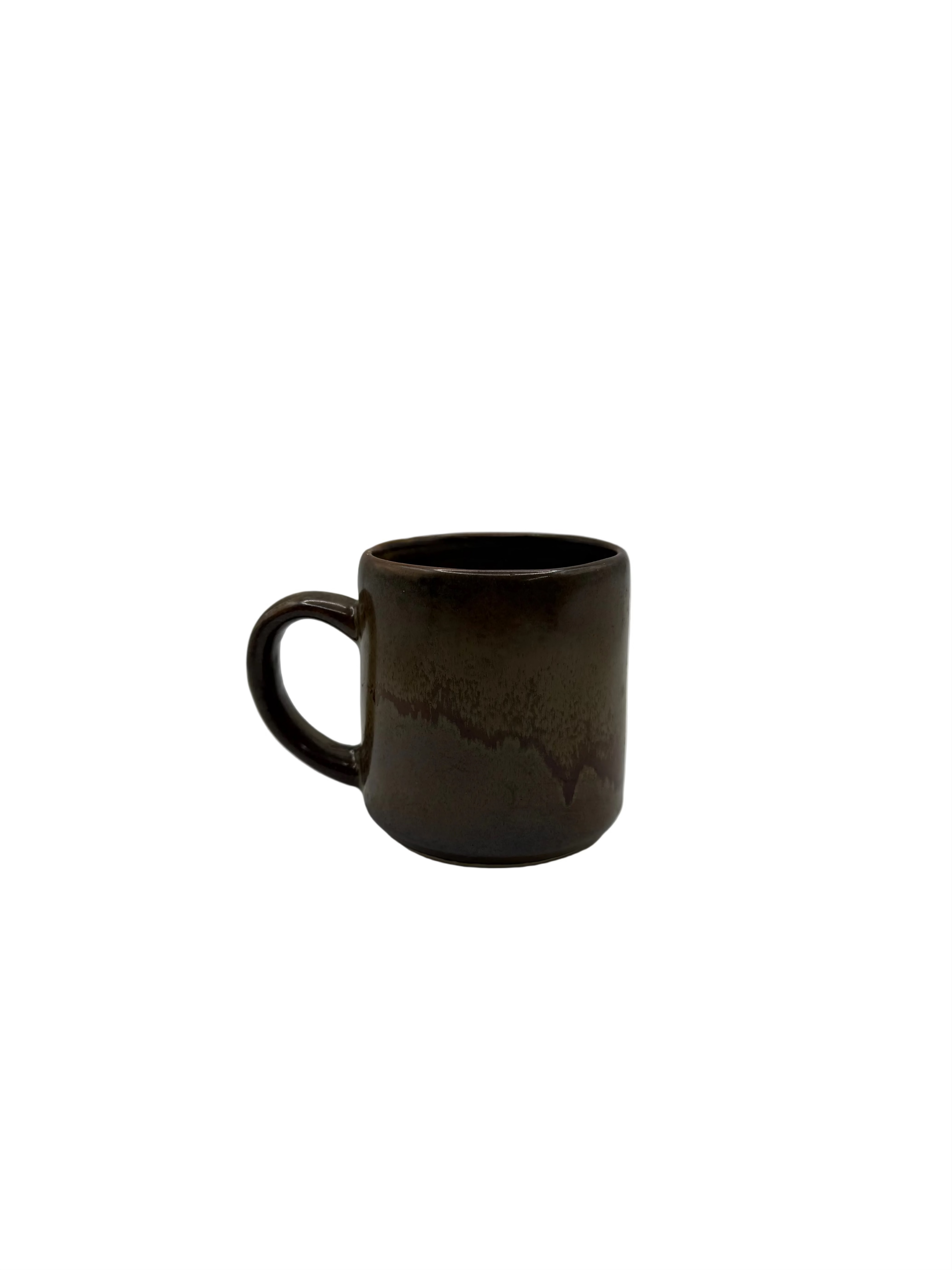 Mid Century Glazed Ceramic Mugs Set of 2