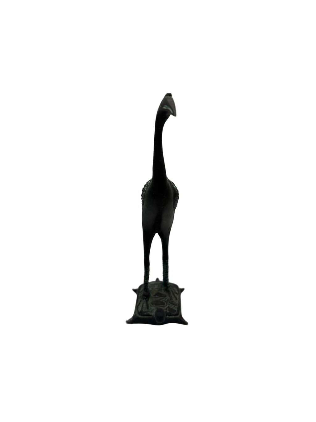 Vintage Chinese Bronze Crane And Turtle Statue