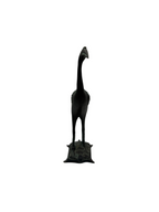 Vintage Chinese Bronze Crane And Turtle Statue