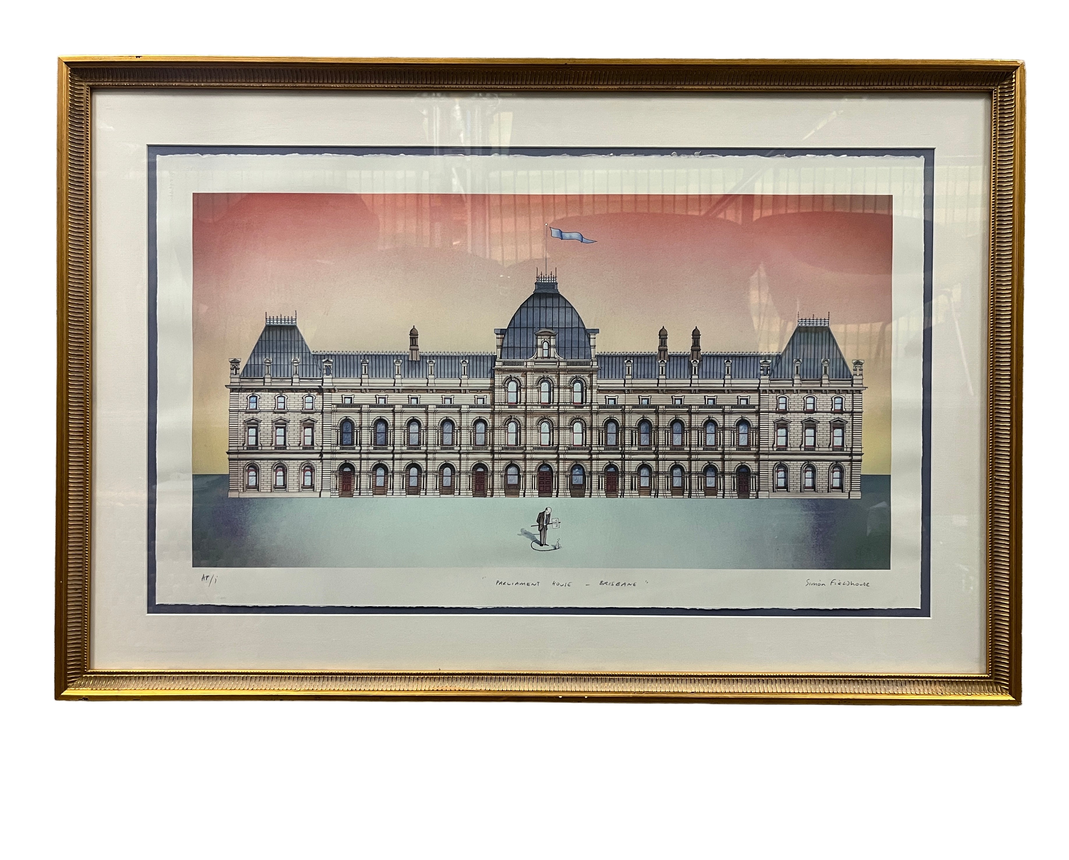 Parliament House Brisbane by Simon Fieldhouse - Framed Art Print