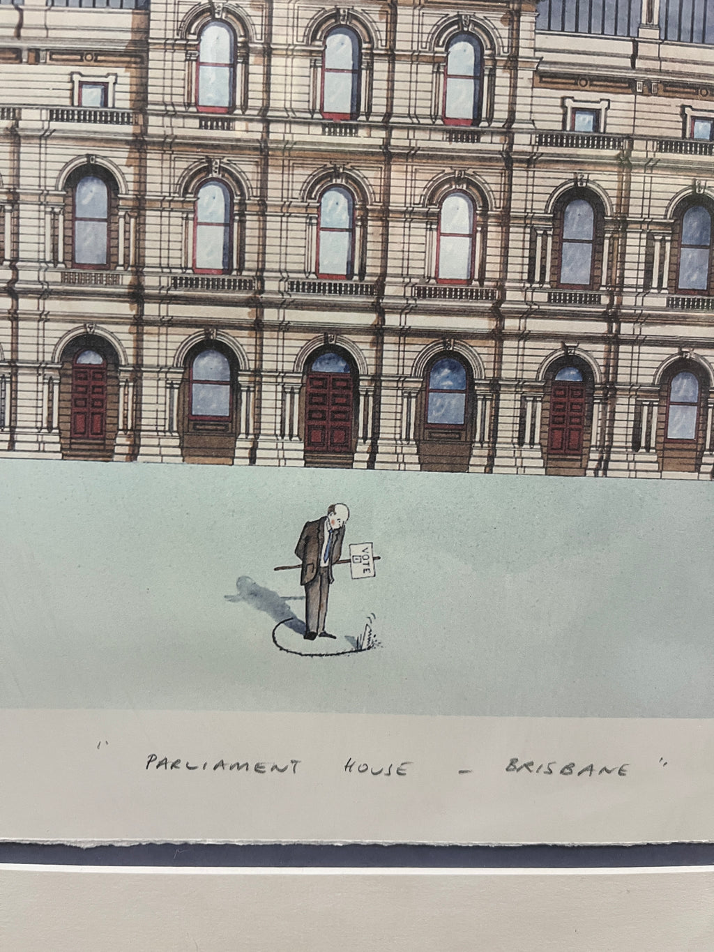 Parliament House Brisbane by Simon Fieldhouse - Framed Art Print