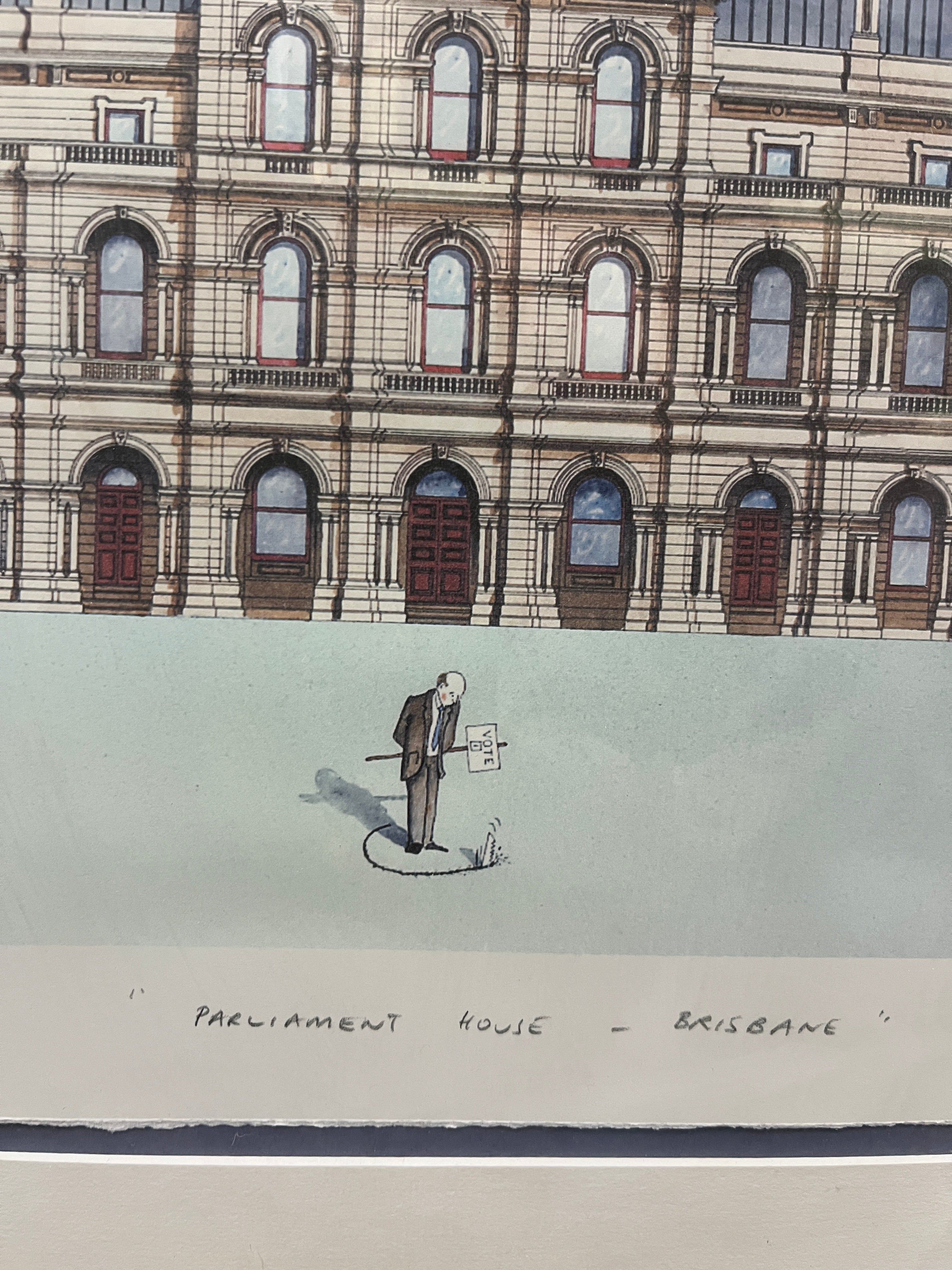 Parliament House Brisbane by Simon Fieldhouse - Framed Art Print