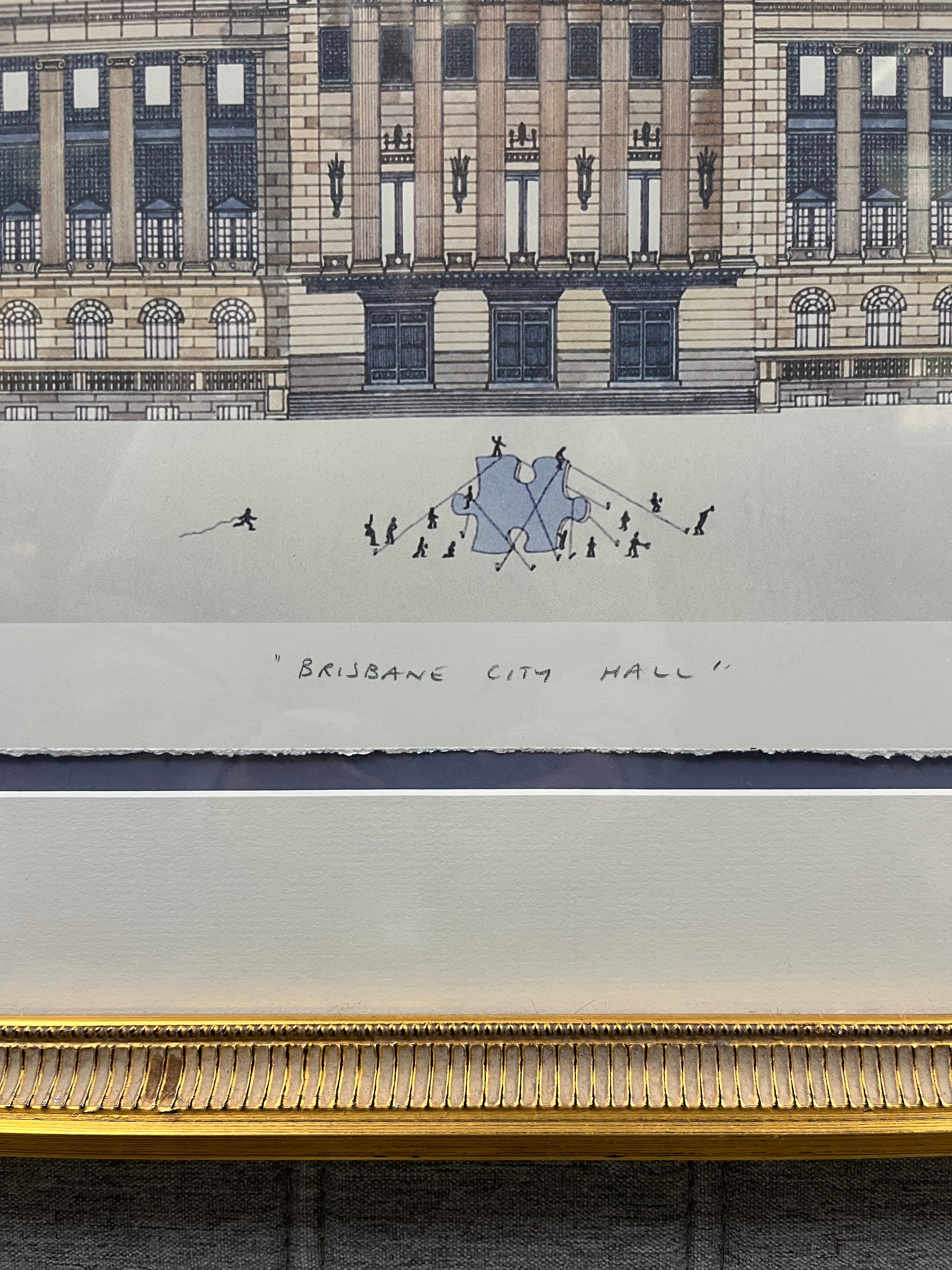 Brisbane City Hall by Simon Fieldhouse - Framed Art Print