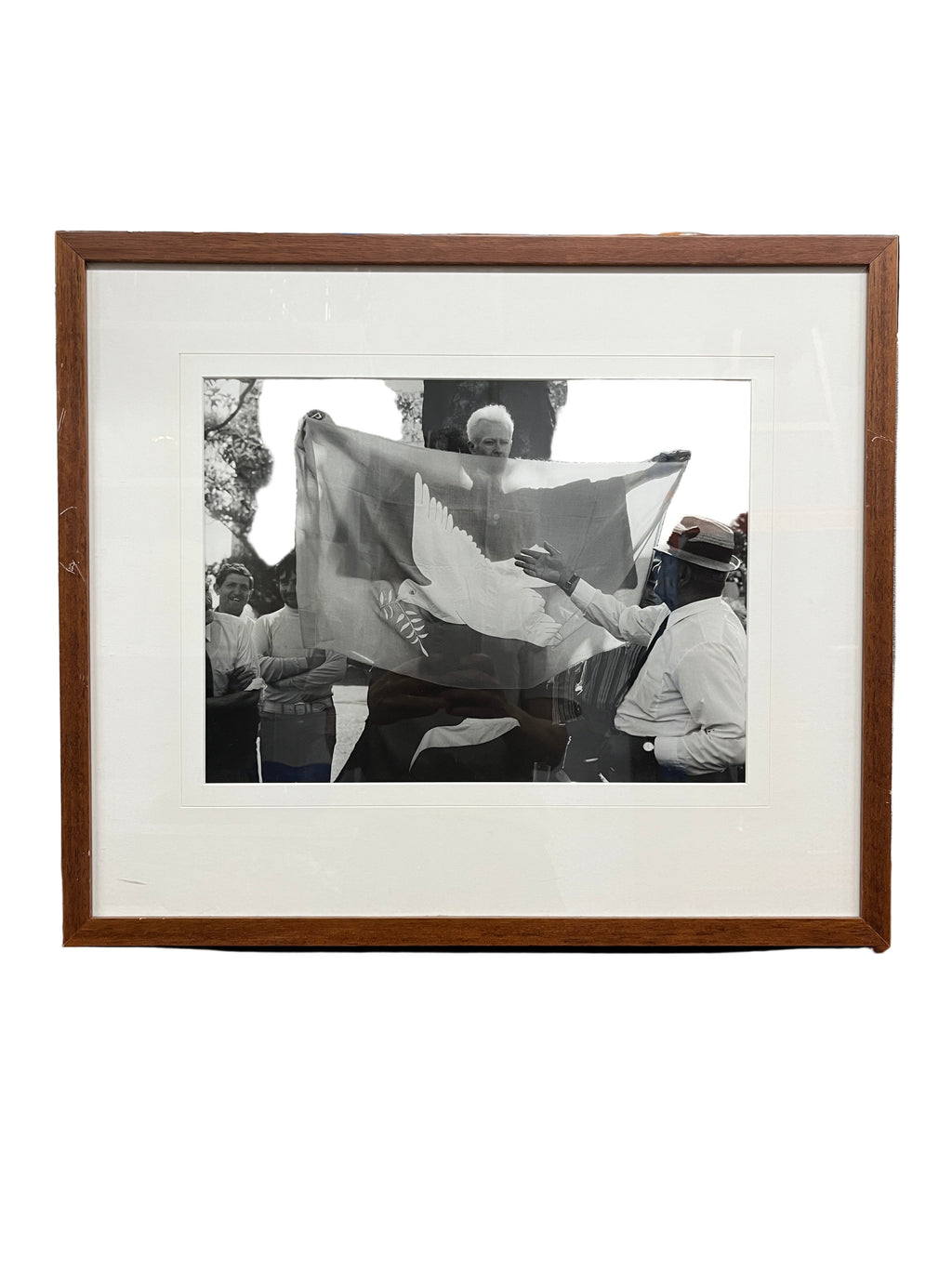 'Peace Flag' - Framed Black and White Photograph