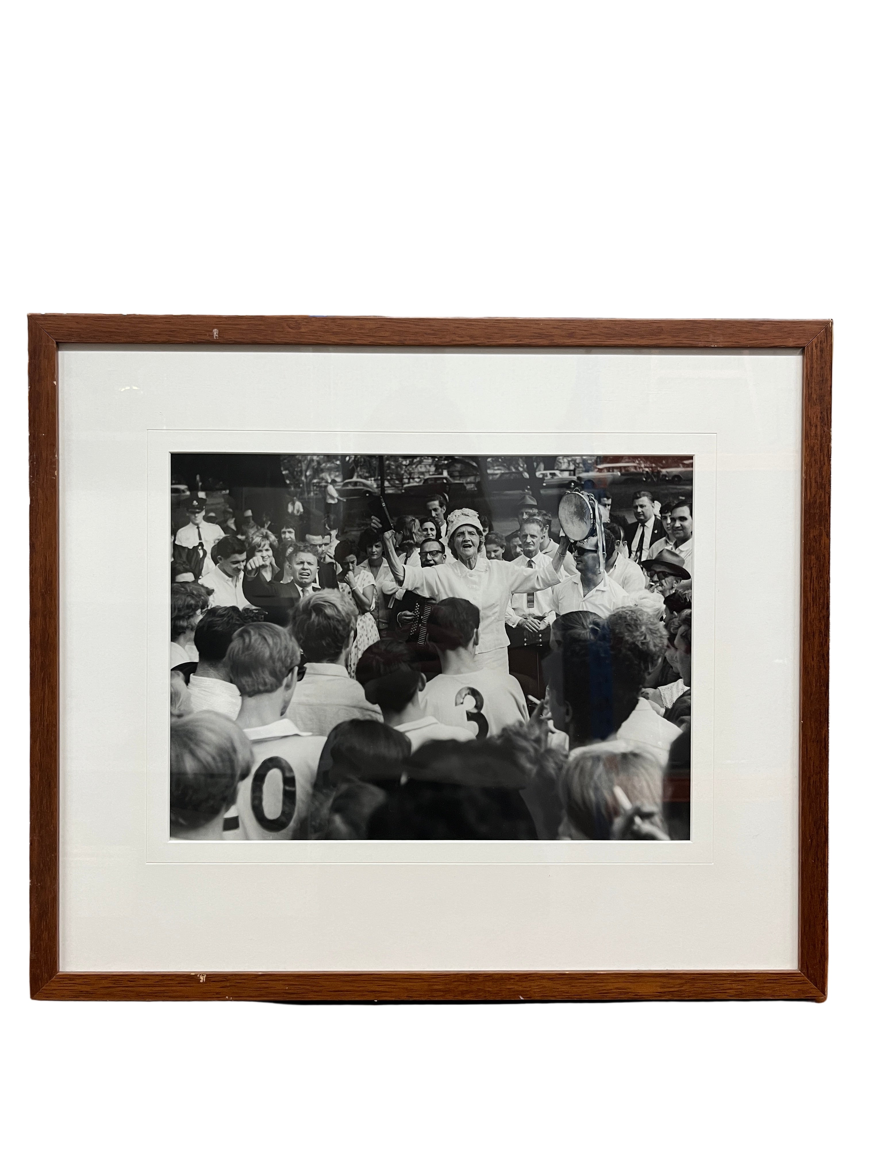 'Protest Gathering III' - Framed Black and White Photograph