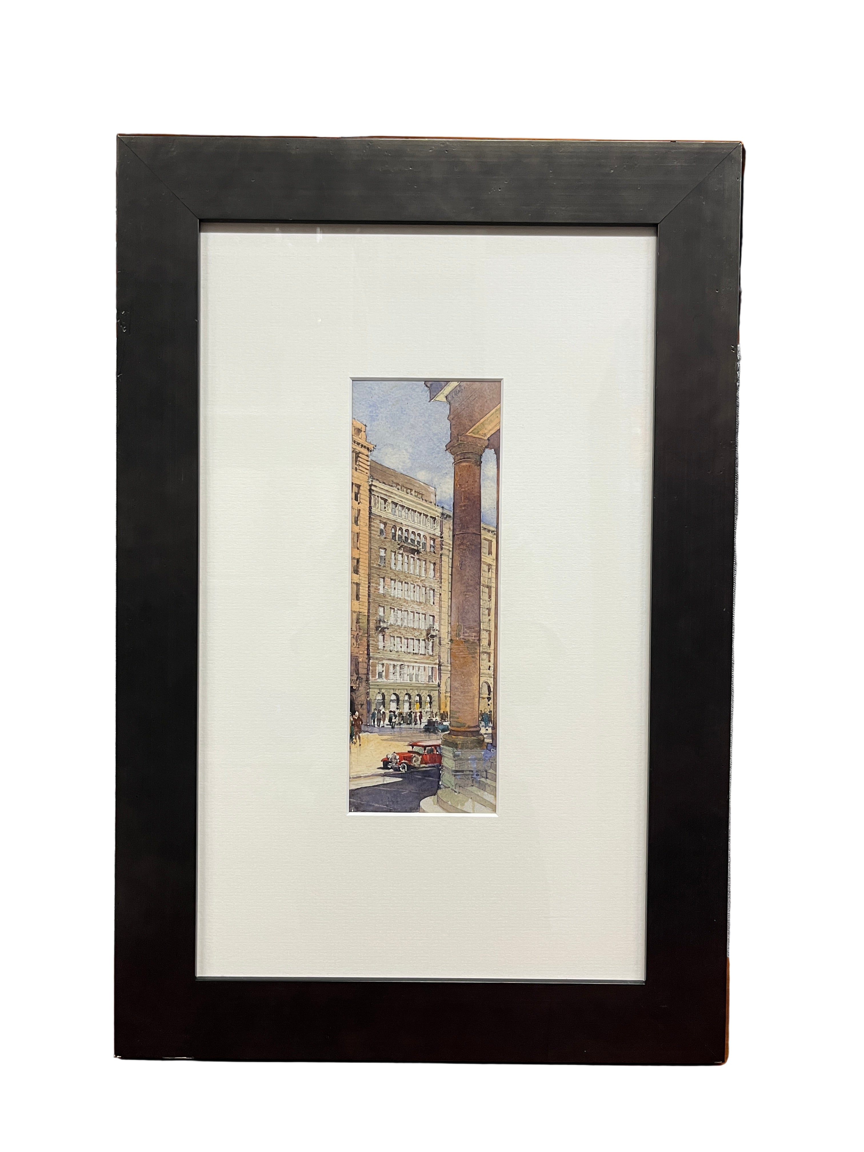 Grand City - Framed Watercolour