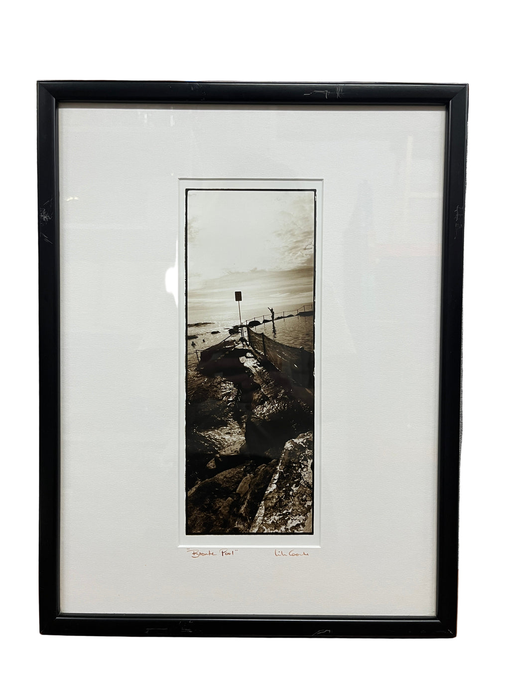 'Bronte Pool' -  Black and White Signed Framed Photograph