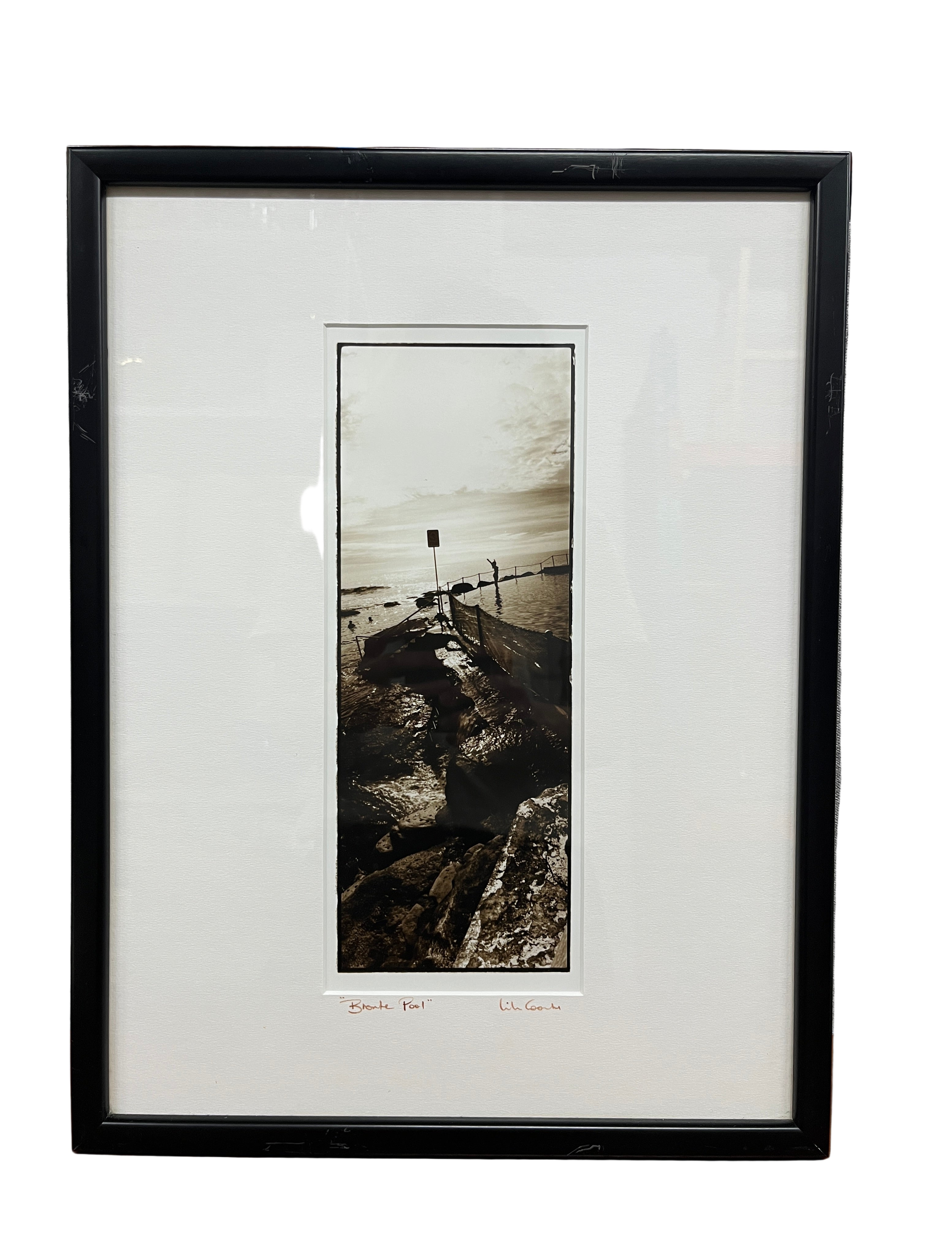 'Bronte Pool' -  Black and White Signed Framed Photograph
