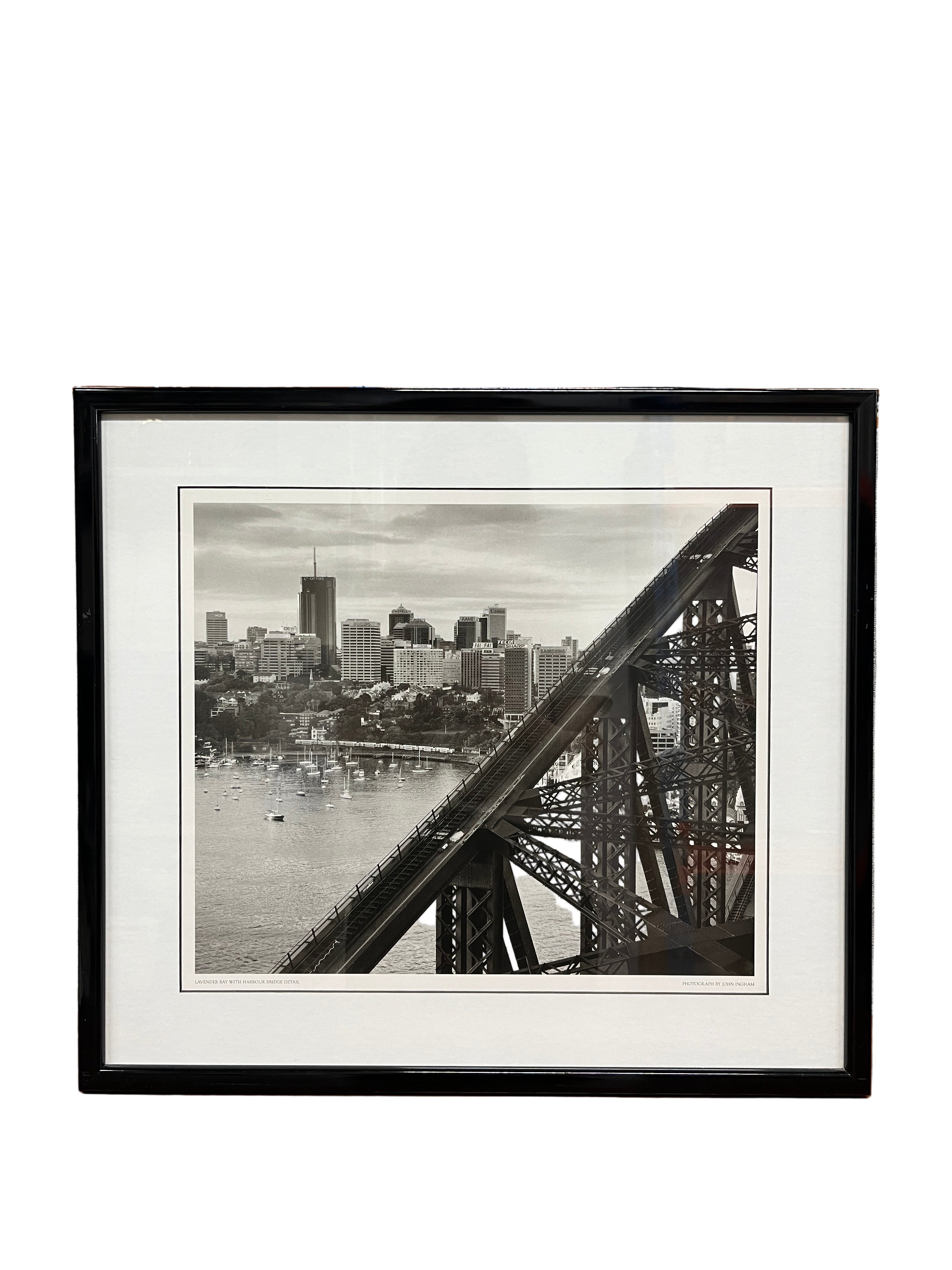'Lavender Bay with Harbour Bridge Detail' - John Ingham Framed Photograph