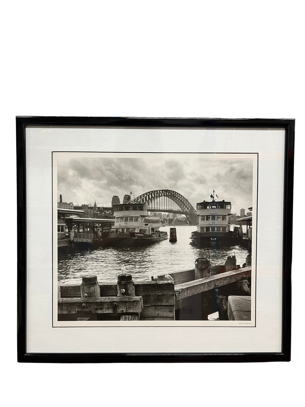 'Circular Quay' - Black and White Framed Photograph