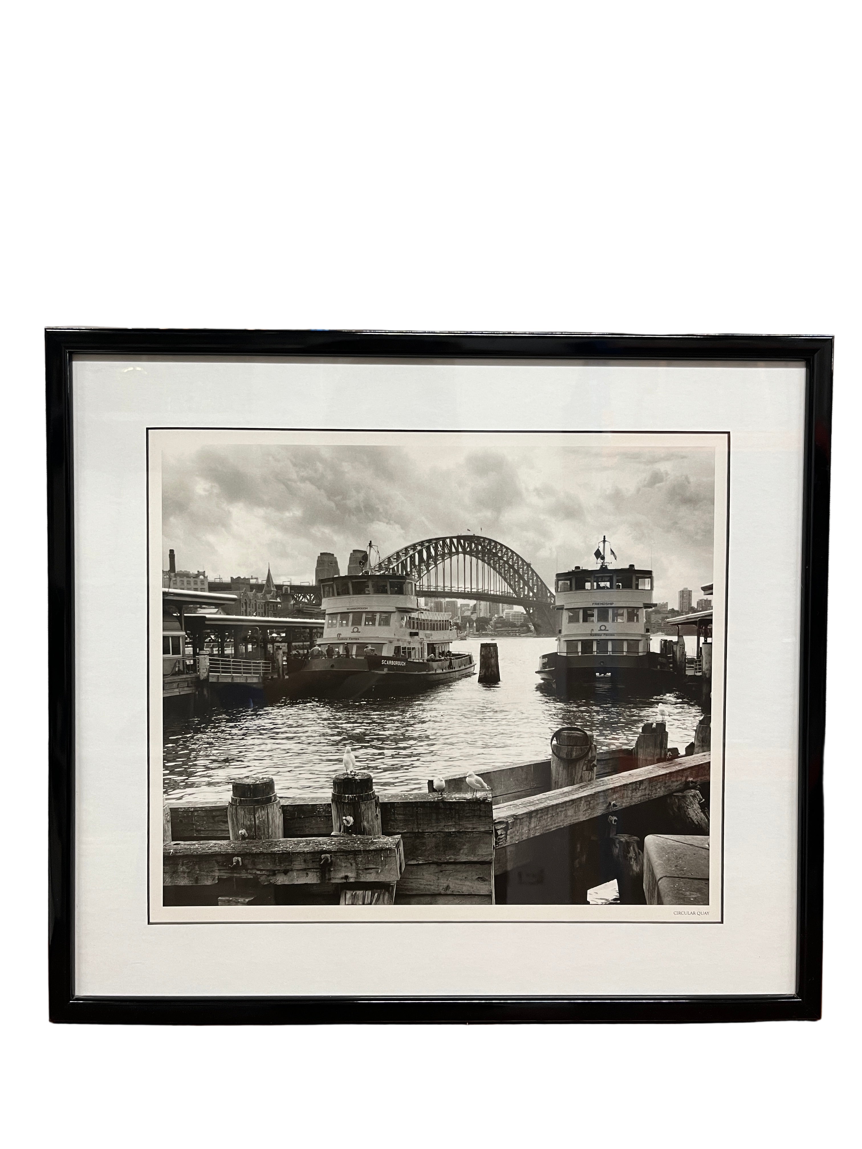 'Circular Quay' - Black and White Framed Photograph