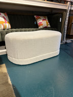 Boucle Cream Ottoman