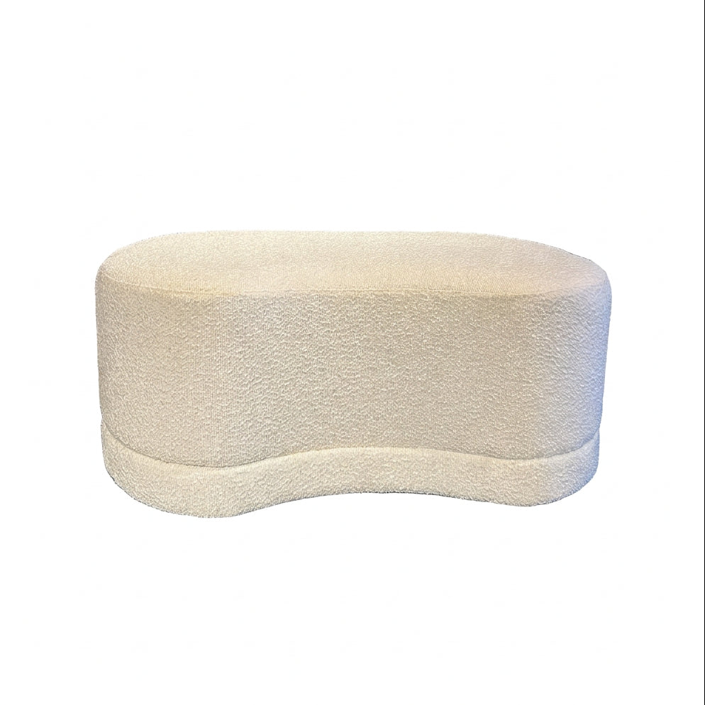 Boucle Cream Ottoman