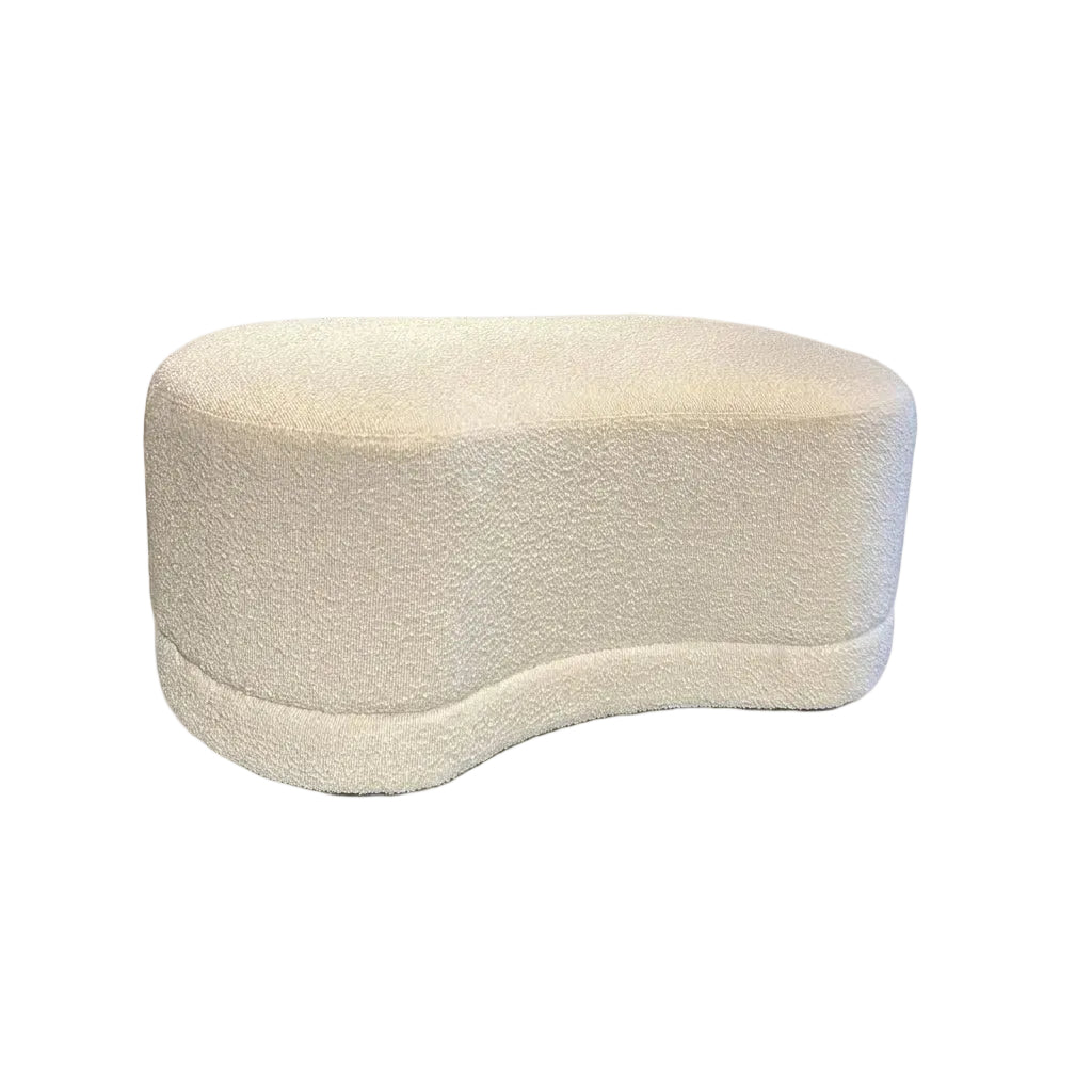 Boucle Cream Ottoman