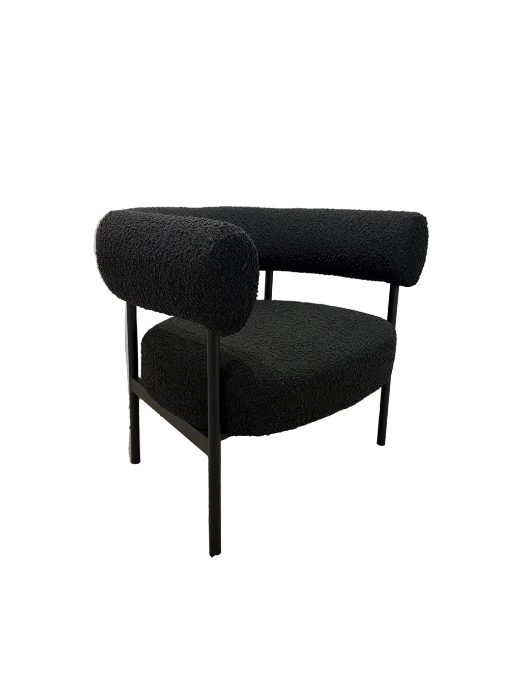 Adairs Milroy Grey Boucle 1 Seater Chair