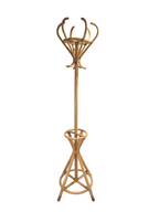 Vintage Rattan Freestanding Coat, Hat & Umbrella Stand