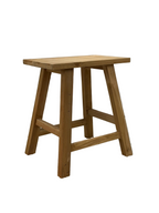 Timber Rectangular Stool with A-Frame Legs