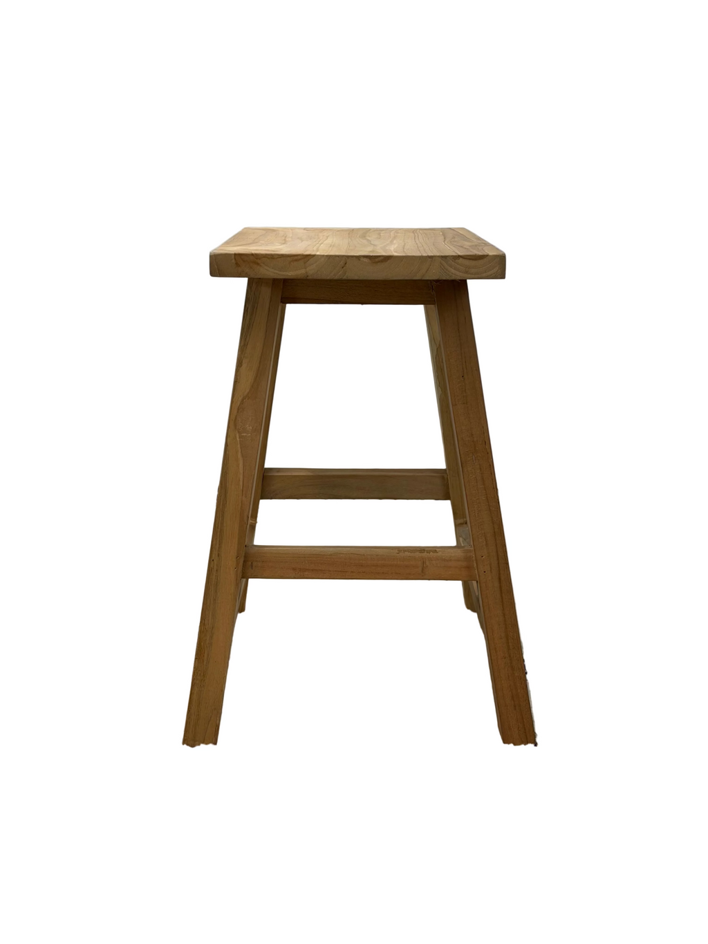 Timber Rectangular Stool with A-Frame Legs
