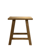 Timber Rectangular Stool with A-Frame Legs