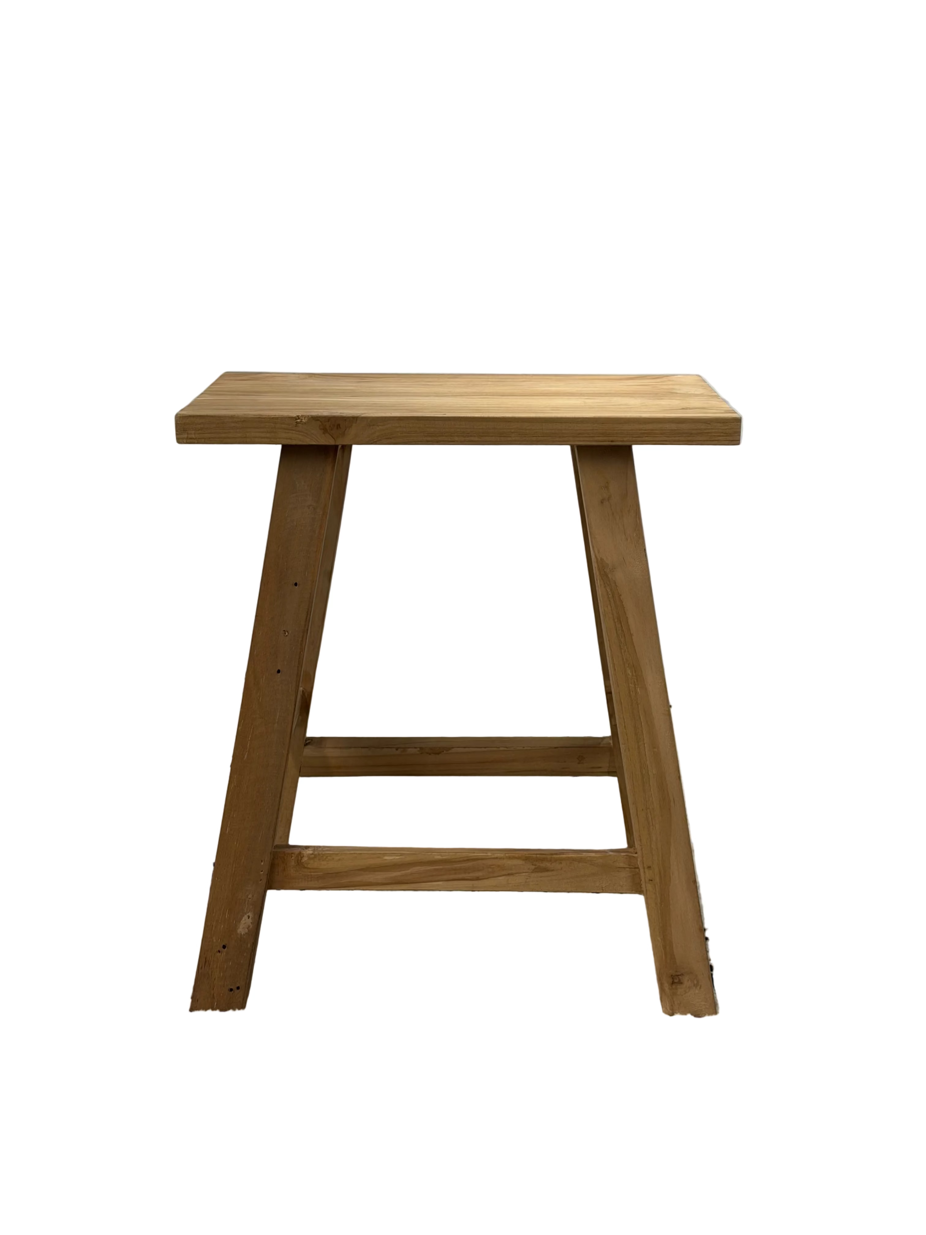 Timber Rectangular Stool with A-Frame Legs