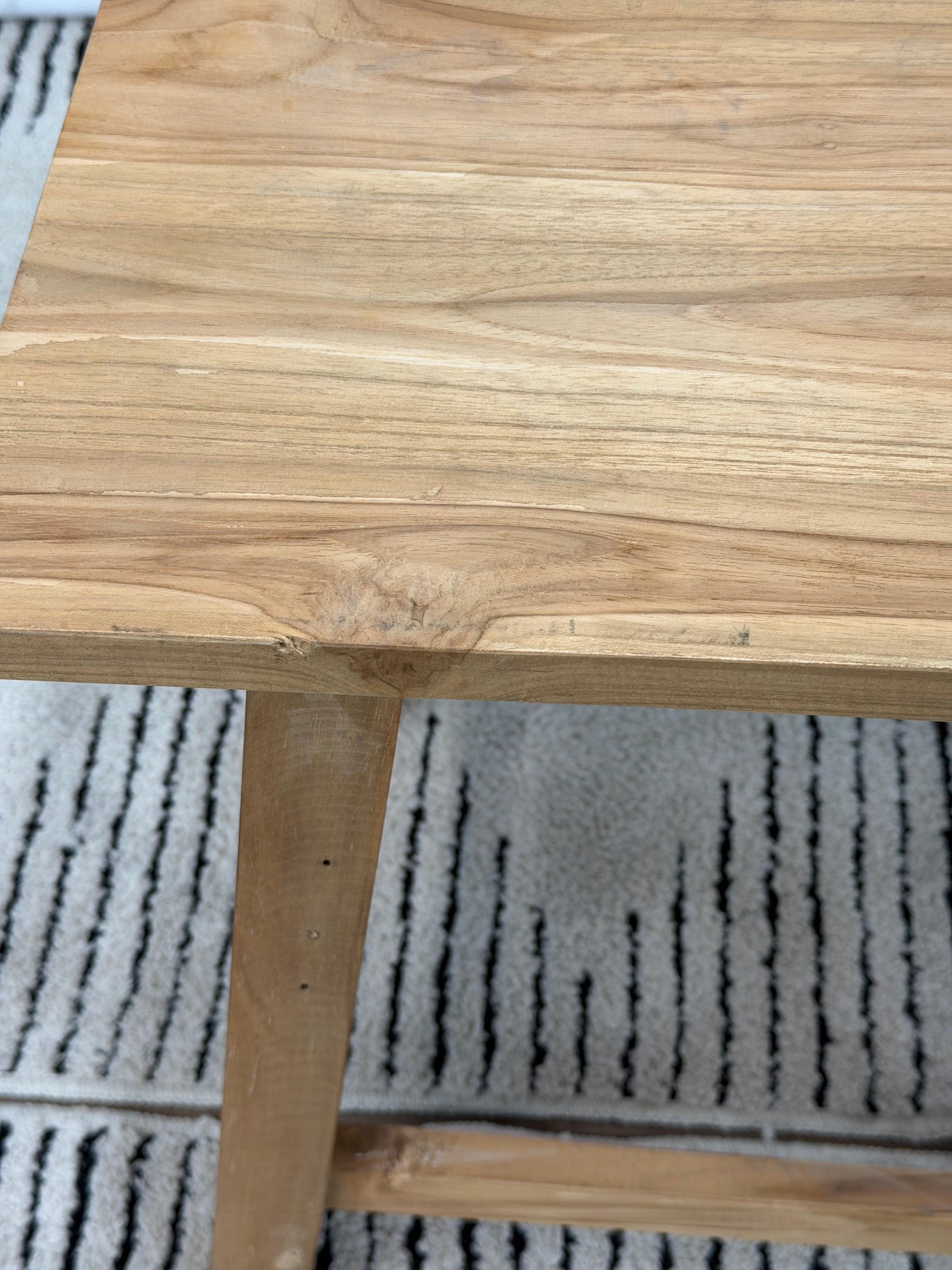 Timber Rectangular Stool with A-Frame Legs