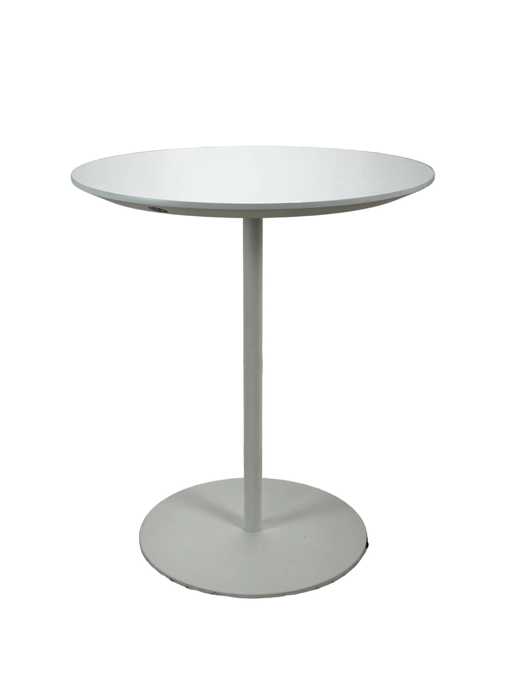 White Round Pedestal Side Table