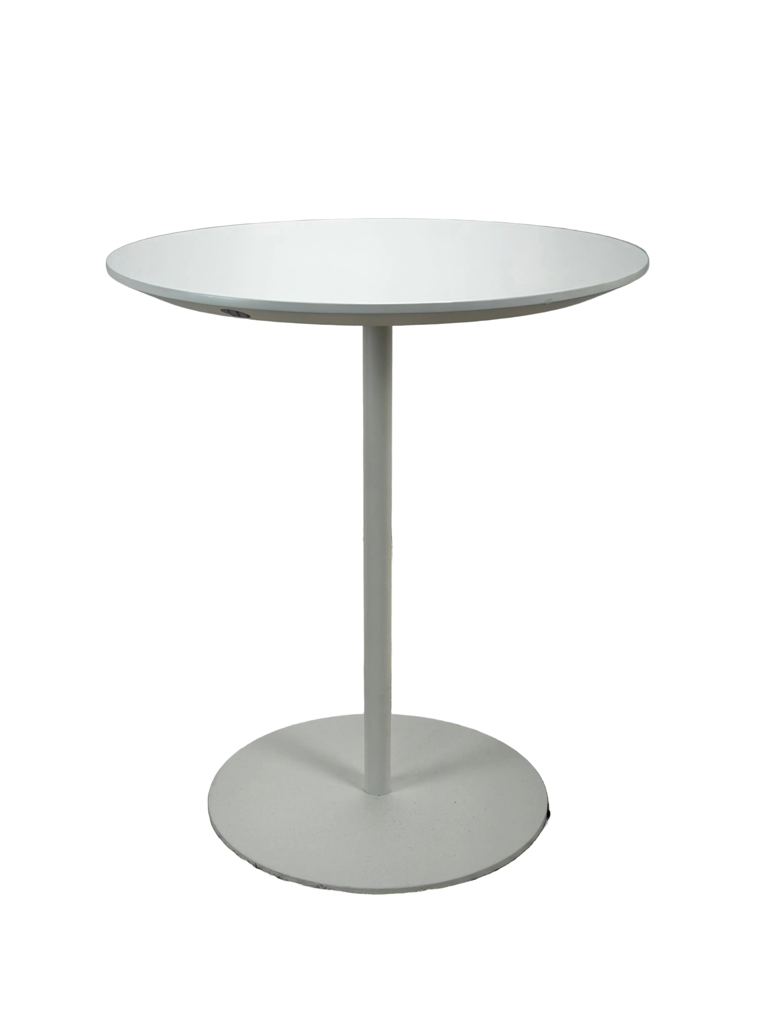 White Round Pedestal Side Table