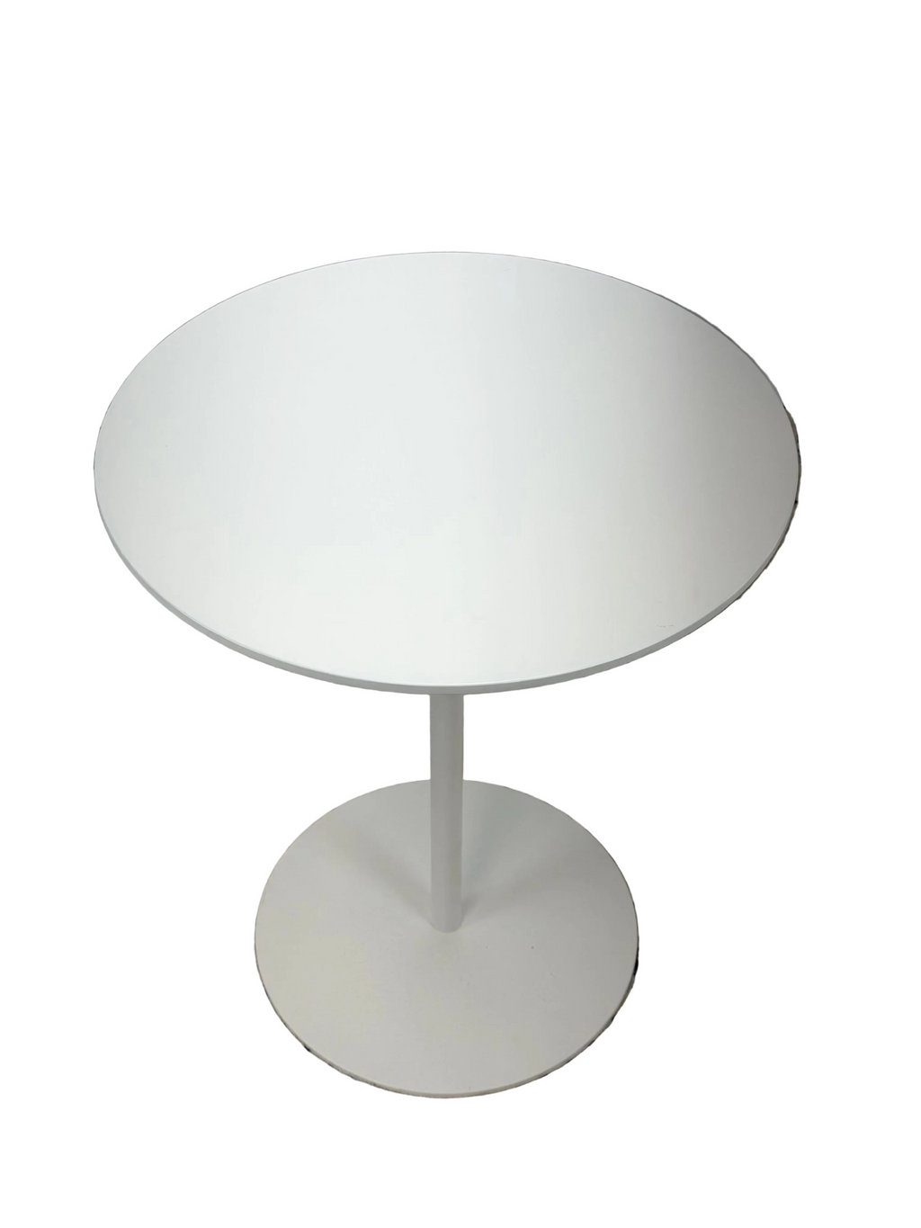 White Round Pedestal Side Table