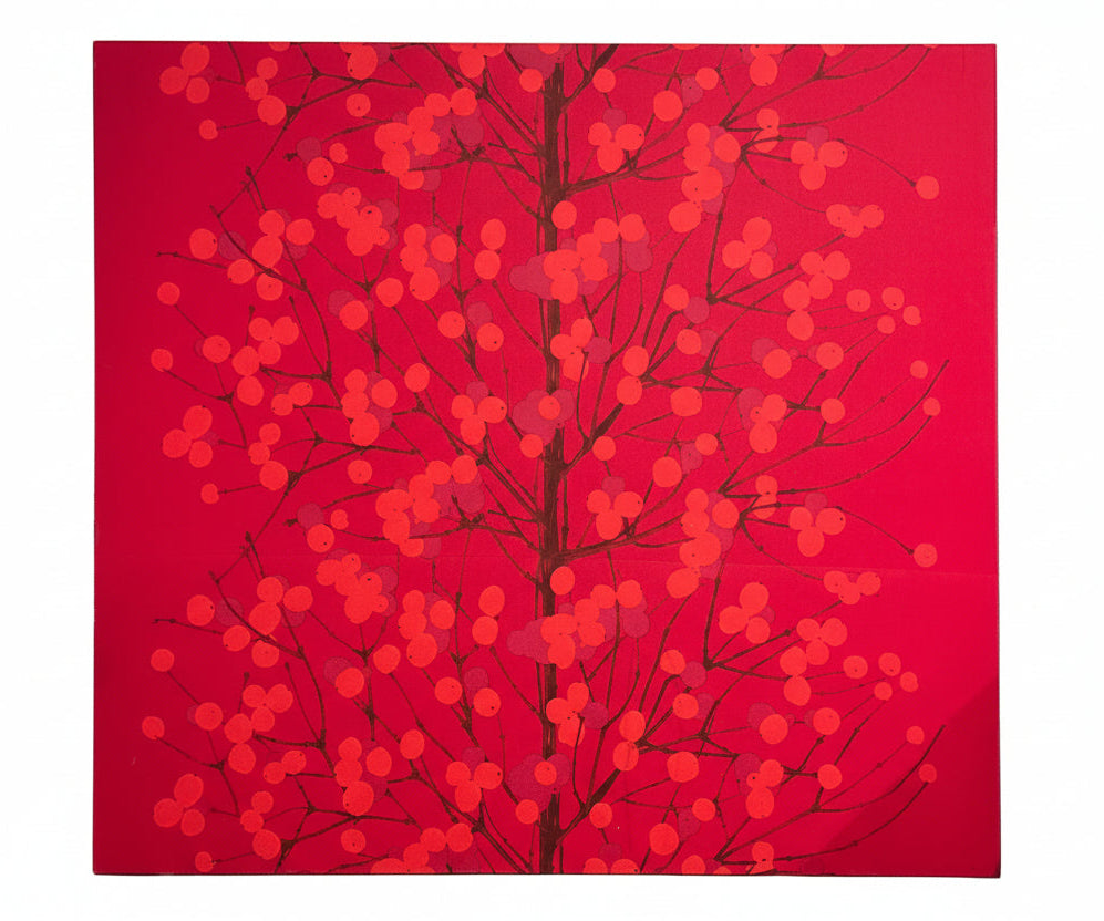 Cherry Blossom Stretched Framed Fabric