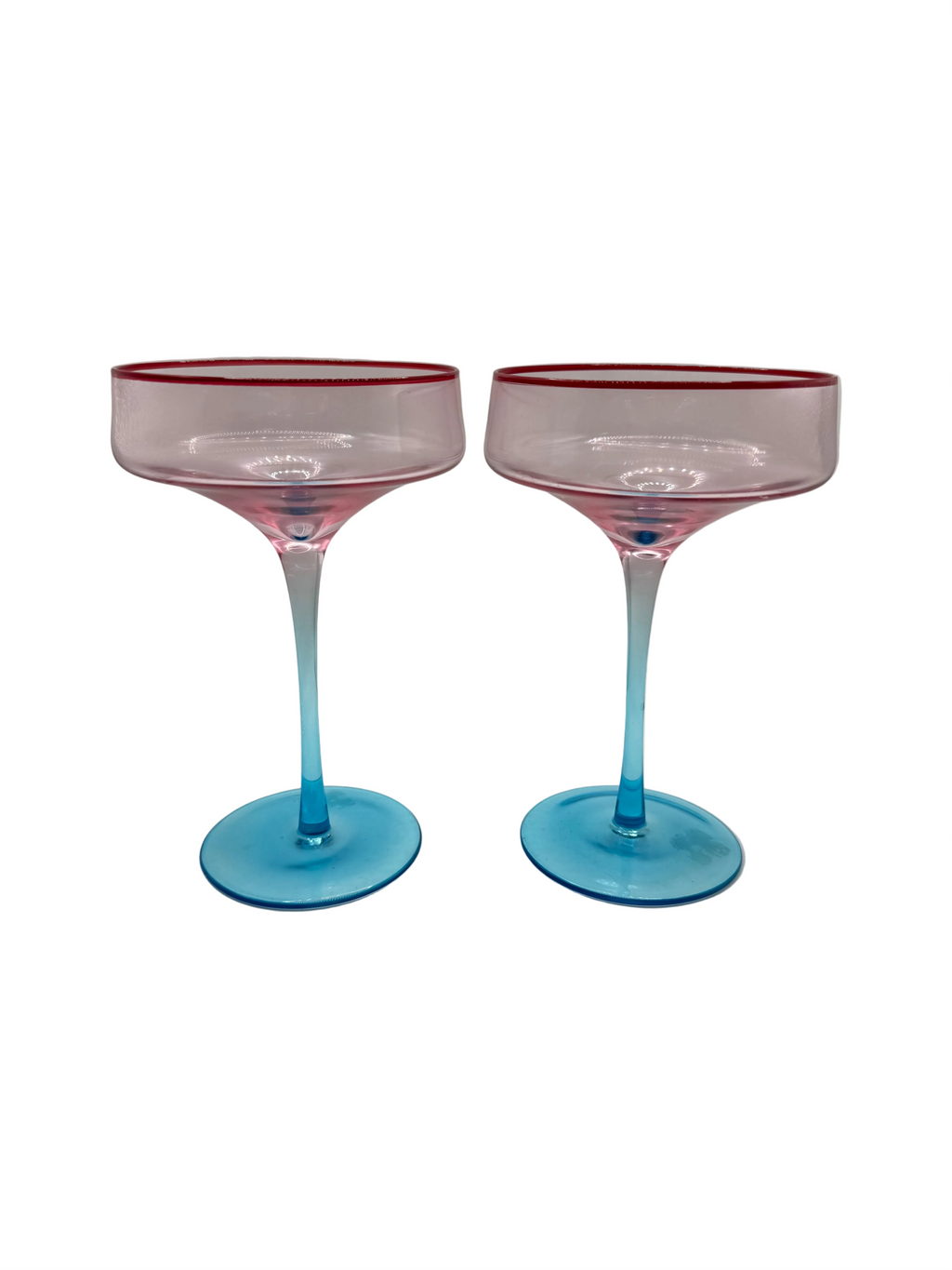 Kip & Co Blue Robin Margarita Glasses - Set of 2